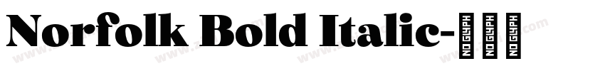 Norfolk Bold Italic字体转换
